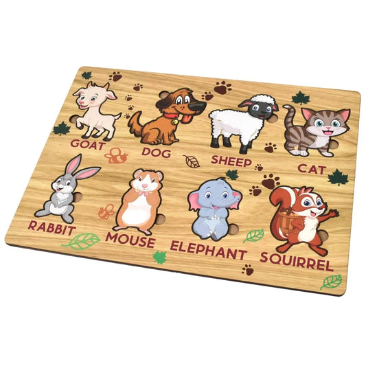 Wooden Animal Puzzle Board