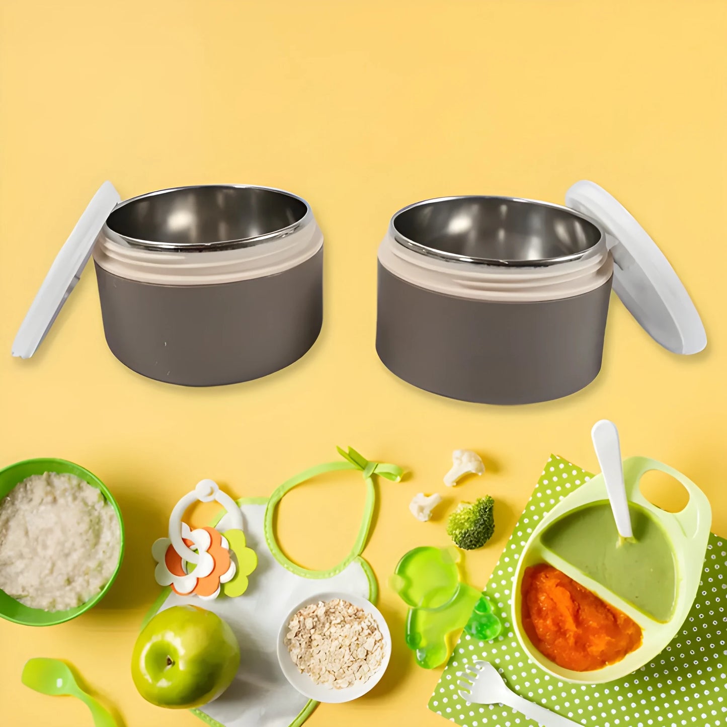 2-Layer Stainless Steel Lunch Box