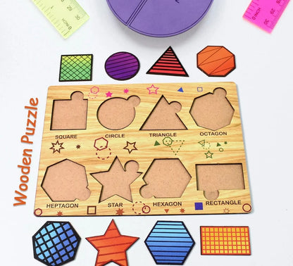 Wooden Triangle Puzzle Board