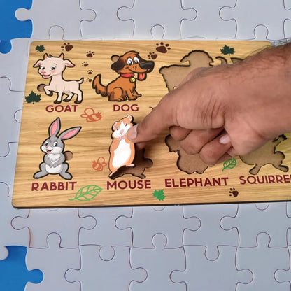 Wooden Animal Puzzle Board