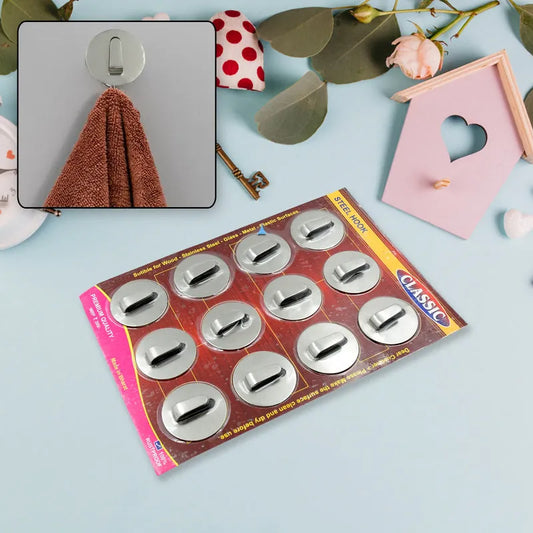 Steel Wall Hanging Hook 12 Pc