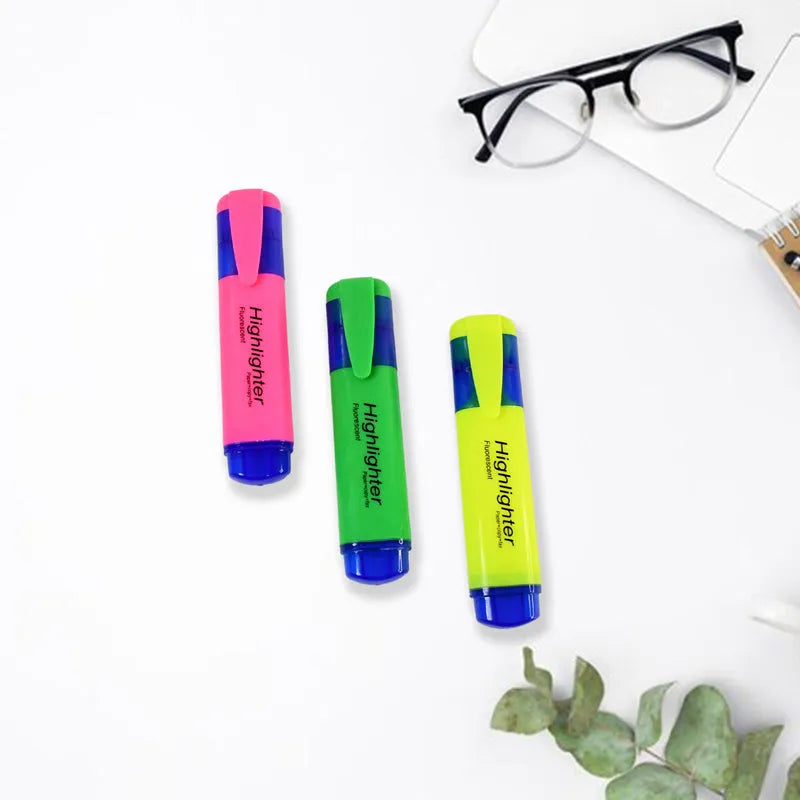 Highlighter Pen Assorted Colours (3 Pcs Set)
