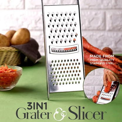 Stainless Steel Grater  Slicer (3 In 1)