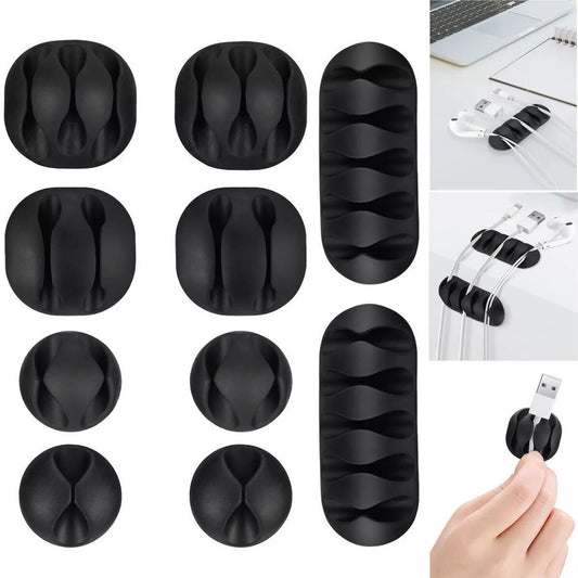 10-Pack Self-Adhesive Cable Clips