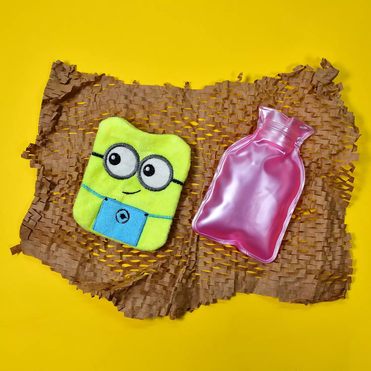 .Official 2-Eye Minions Hot Water Bottle with Cover