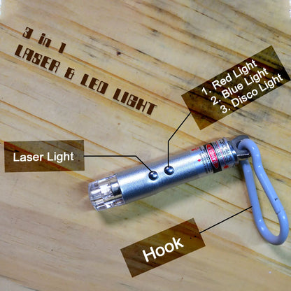 3-in-1 LED Flashlight Keychain