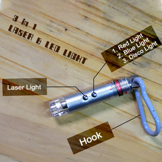 3-in-1 LED Flashlight Keychain