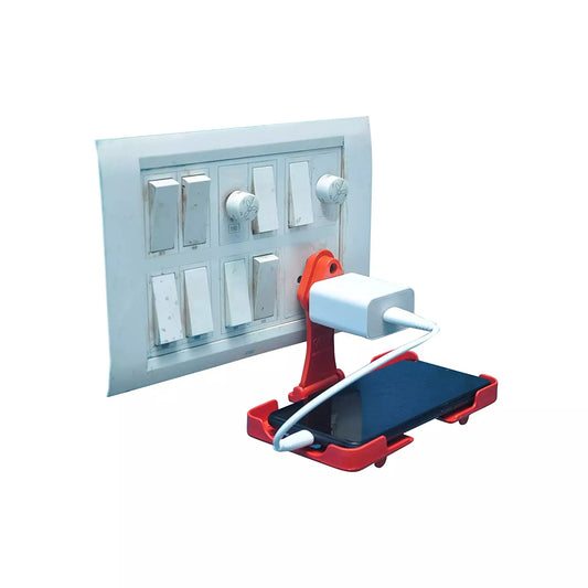Wall Holder Stand for Mobile Charging – Red
