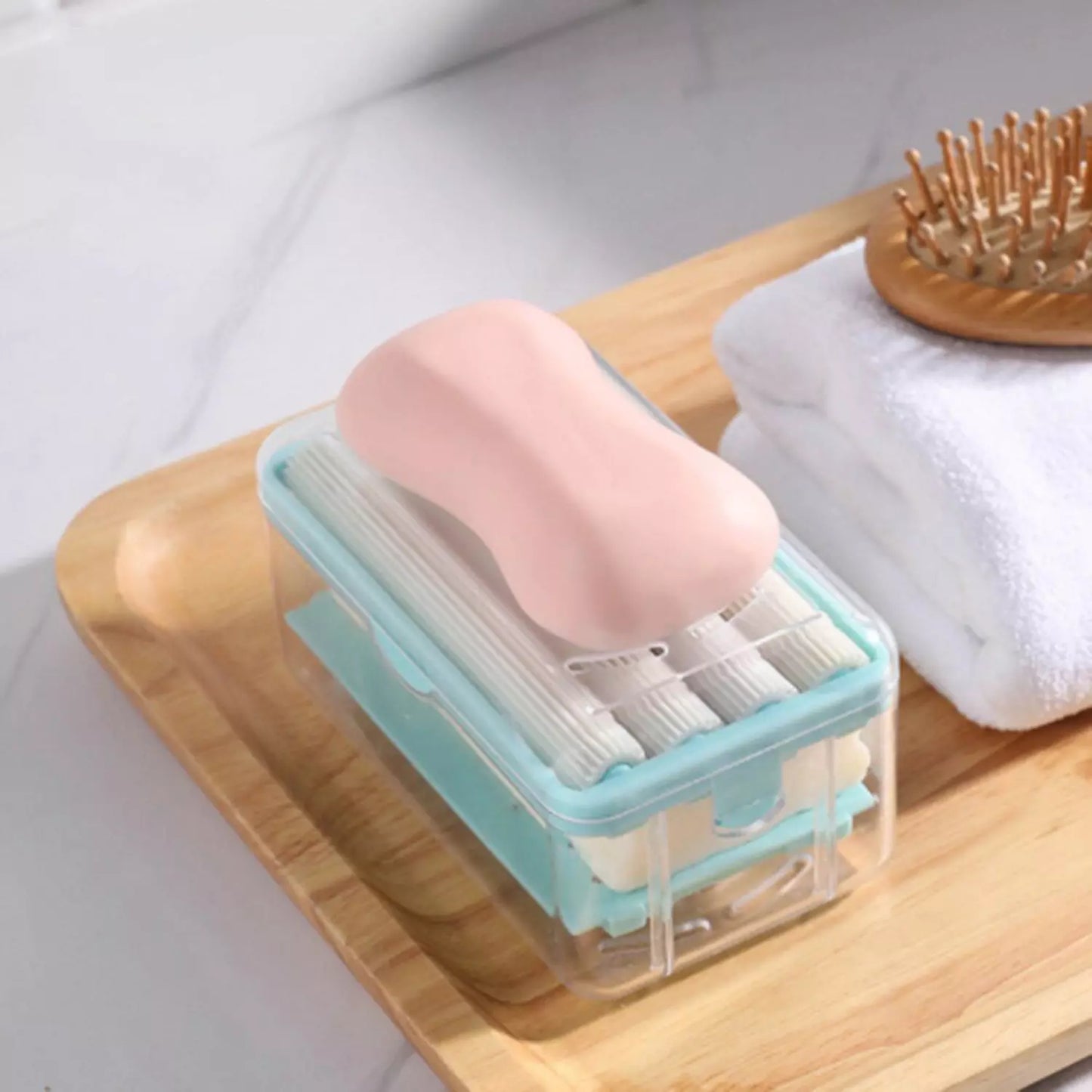 2-in-1 Portable Soap Dish & Dispenser