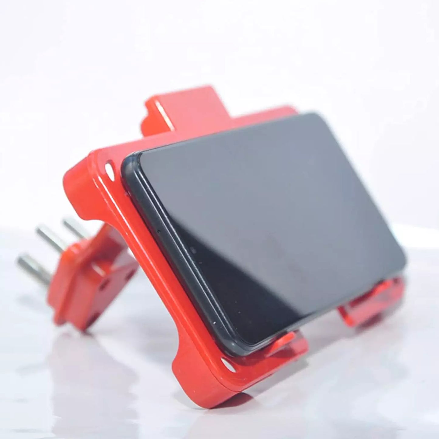 Wall Holder Stand for Mobile Charging – Red