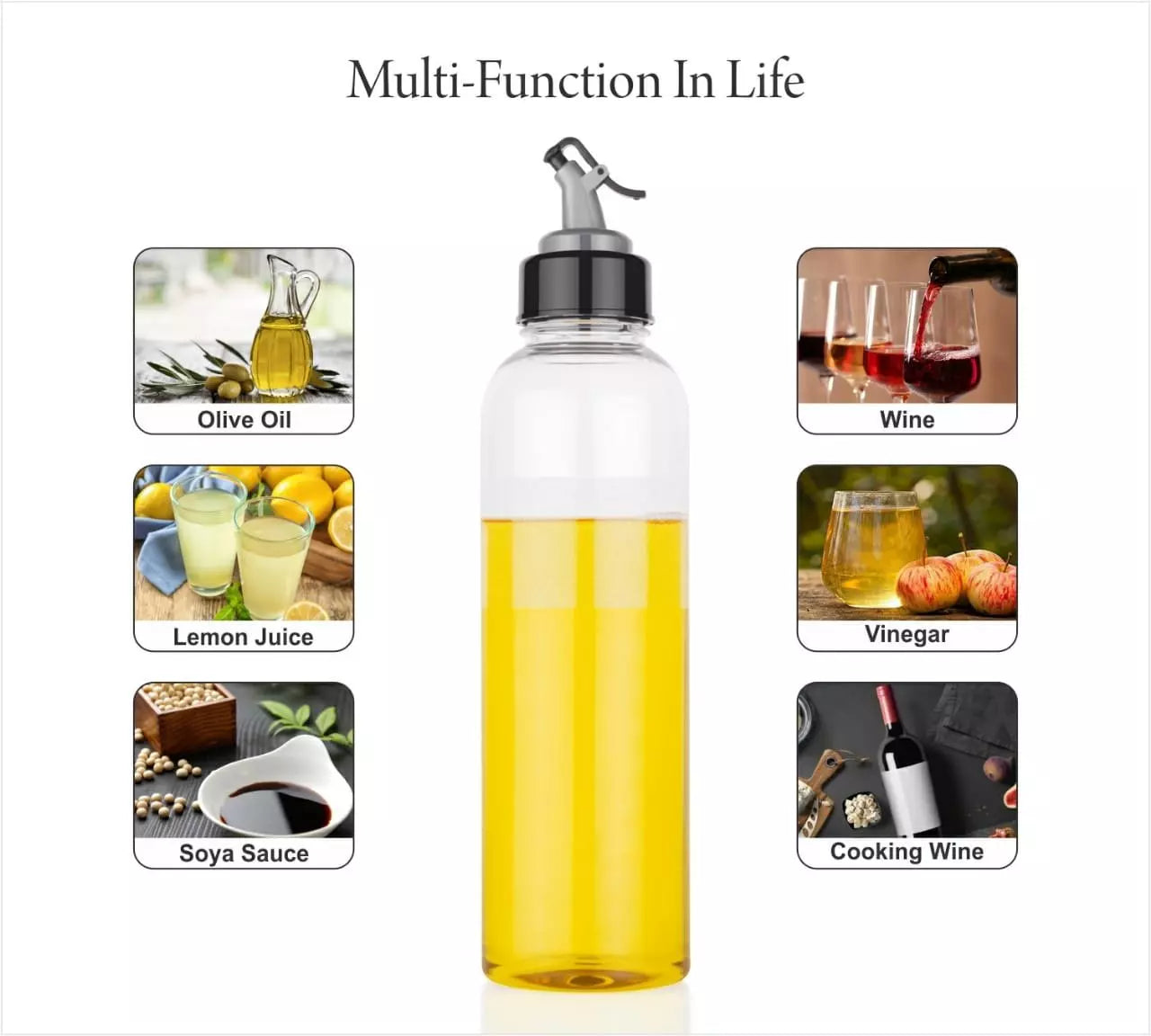 1L Oil Dispenser with Drip-Free Spout