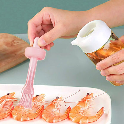 2-in-1 Oil Dispenser Bottle with Silicone Brush