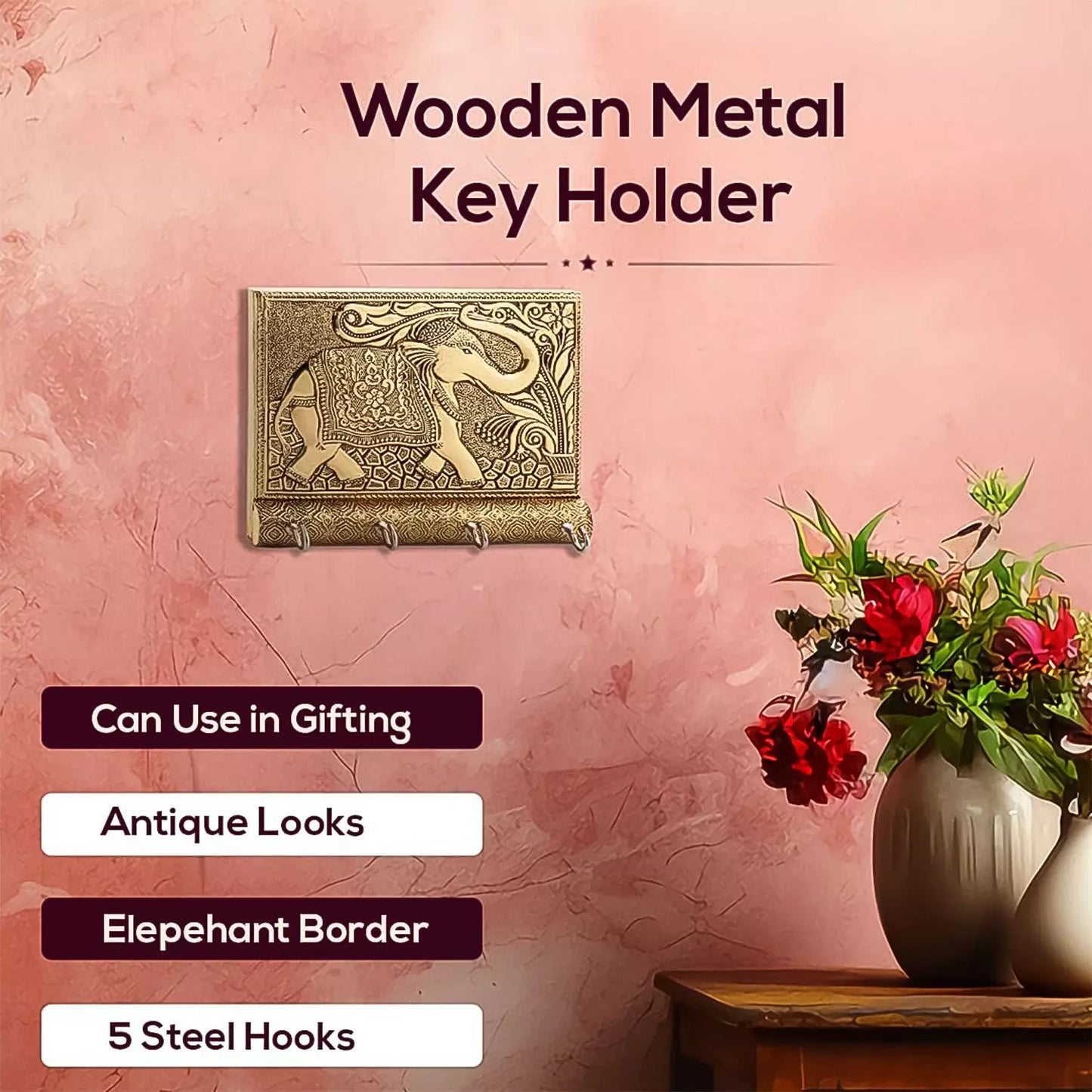 Wooden Key Holder for Home Decor