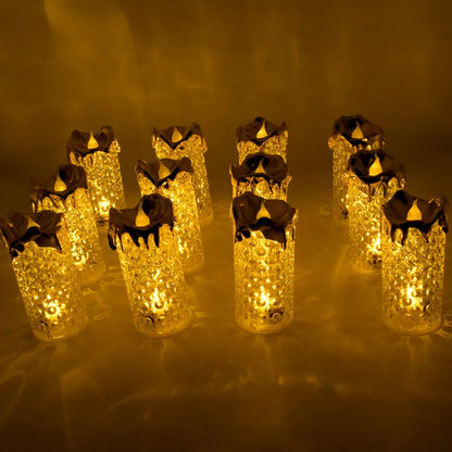 Gold Flameless Candles Led Light (12 Pc Moq)