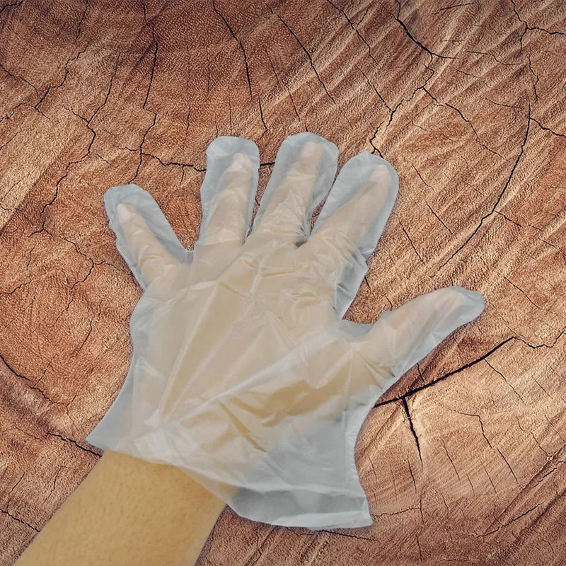 Transparent Disposable Hand Gloves (100 Pcs)