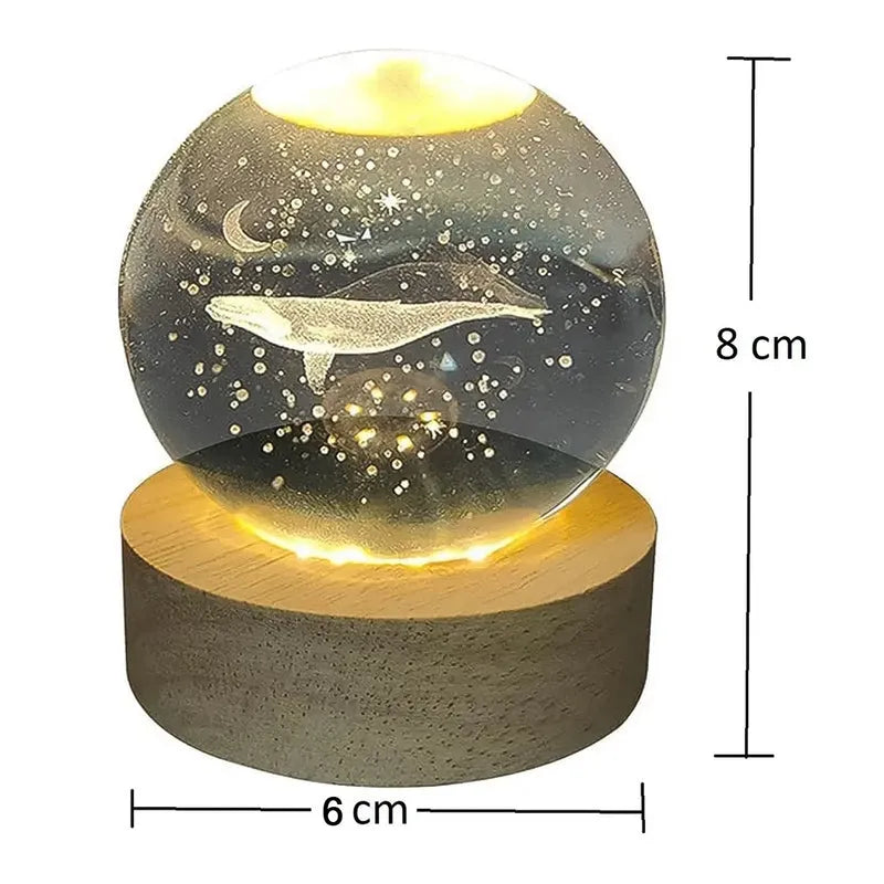 Fish 3d Crystal Ball Lamps  (1 Pc)