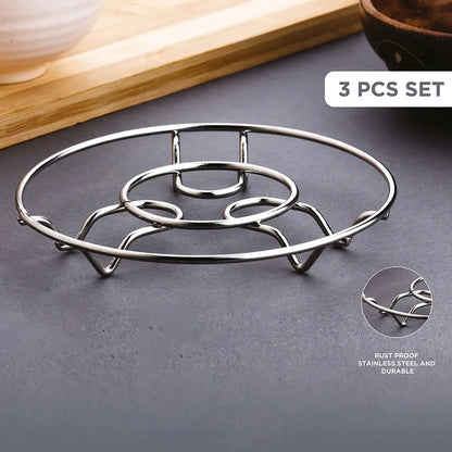 Stainless Steel Wire Hotmate Stand Set Of 3