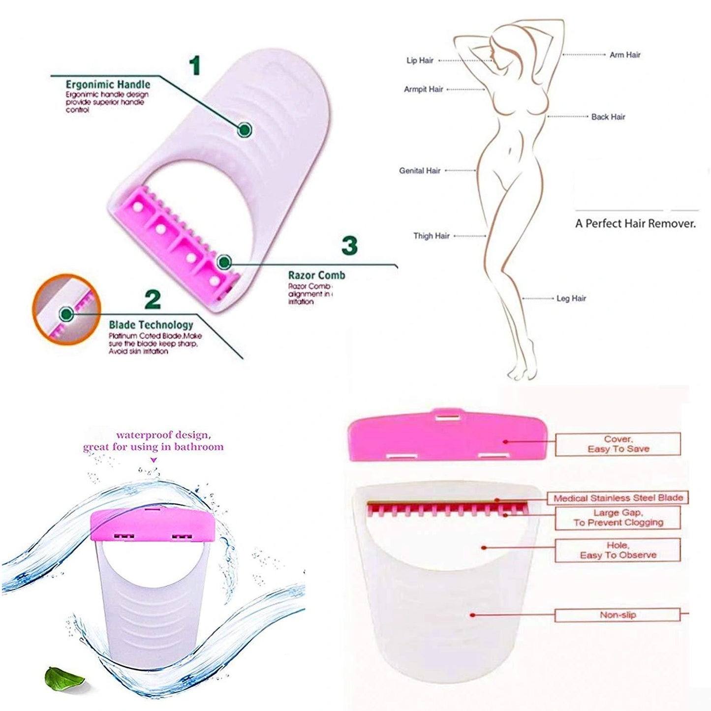 Unisex Body Razors – 6pcs