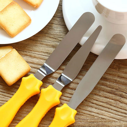 Stainless Steel Cake Spatula Set – 3 Pc