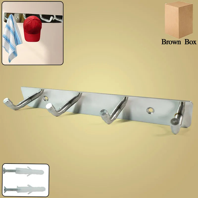 Stainless Steel 4 Hook Rack (20x3)