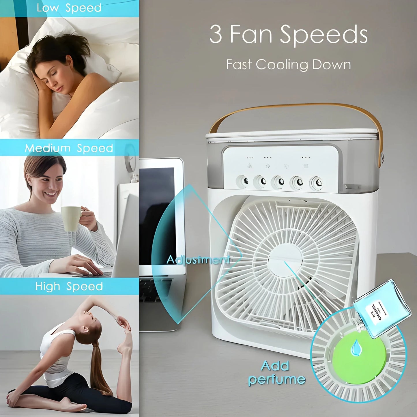Portable Air Cooler with LED Lights