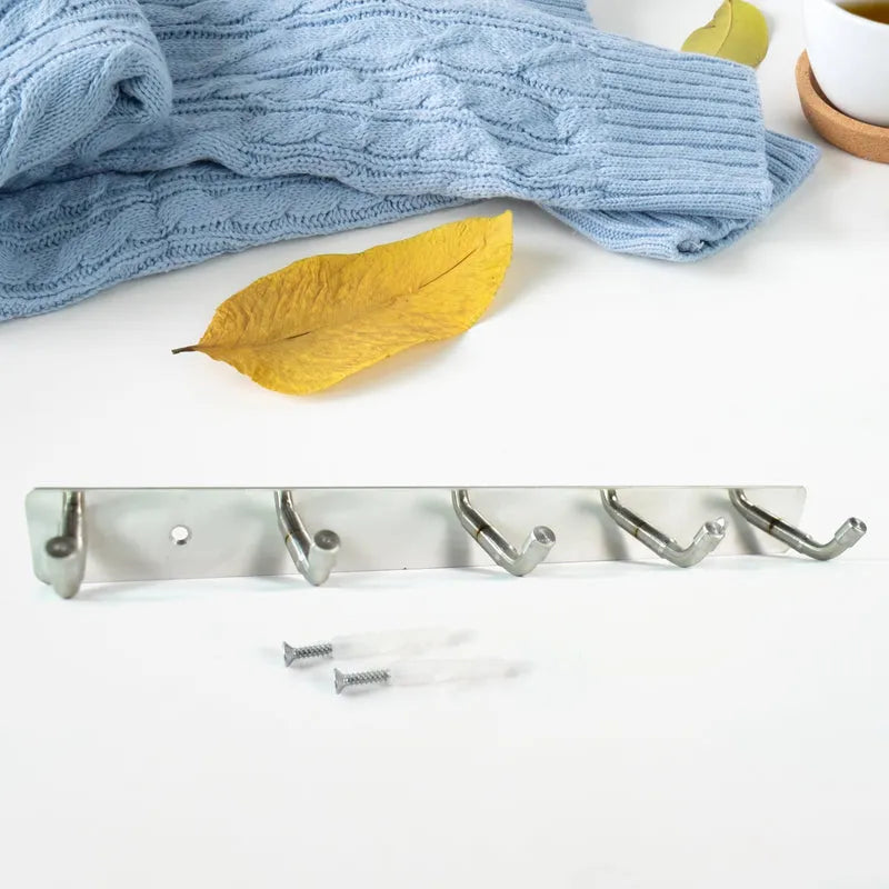 Wall Mounted Coat 5 Hook Rack (26x3)