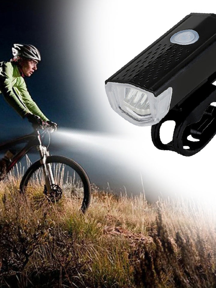 1637 Usb Rechargeable Bicycle Light Set 400 Lumen Super Bright Headlight Front Lights