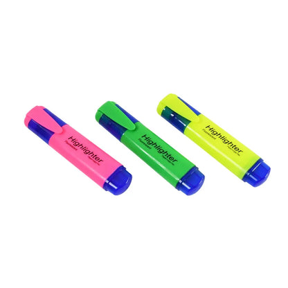 Highlighter Pen Assorted Colours (3 Pcs Set)