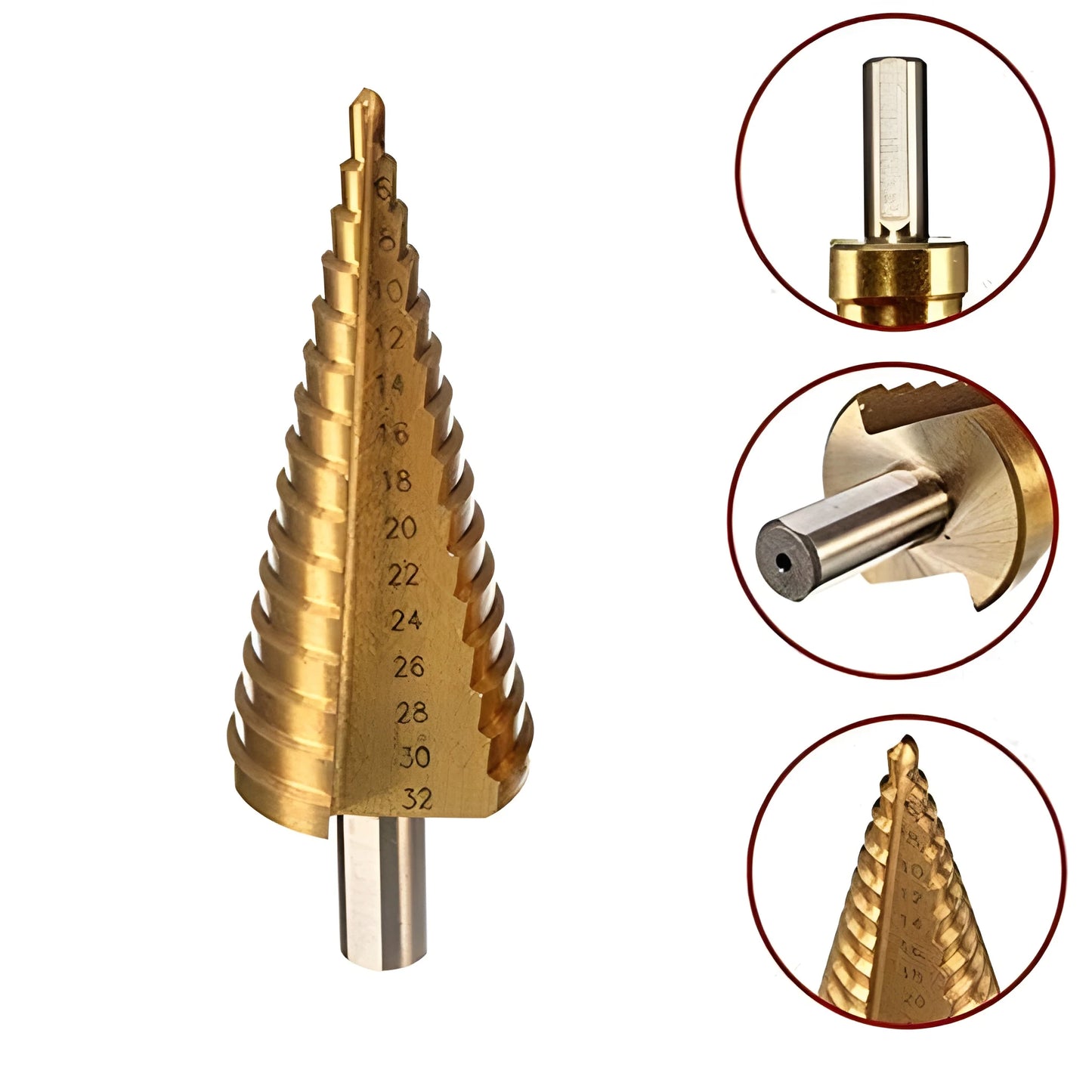 Titanium Step Drill Bit Set