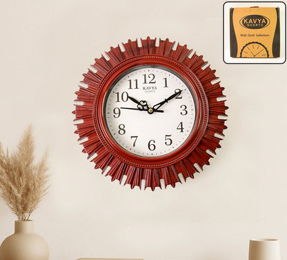 Wooden Look Designer Wall Clock