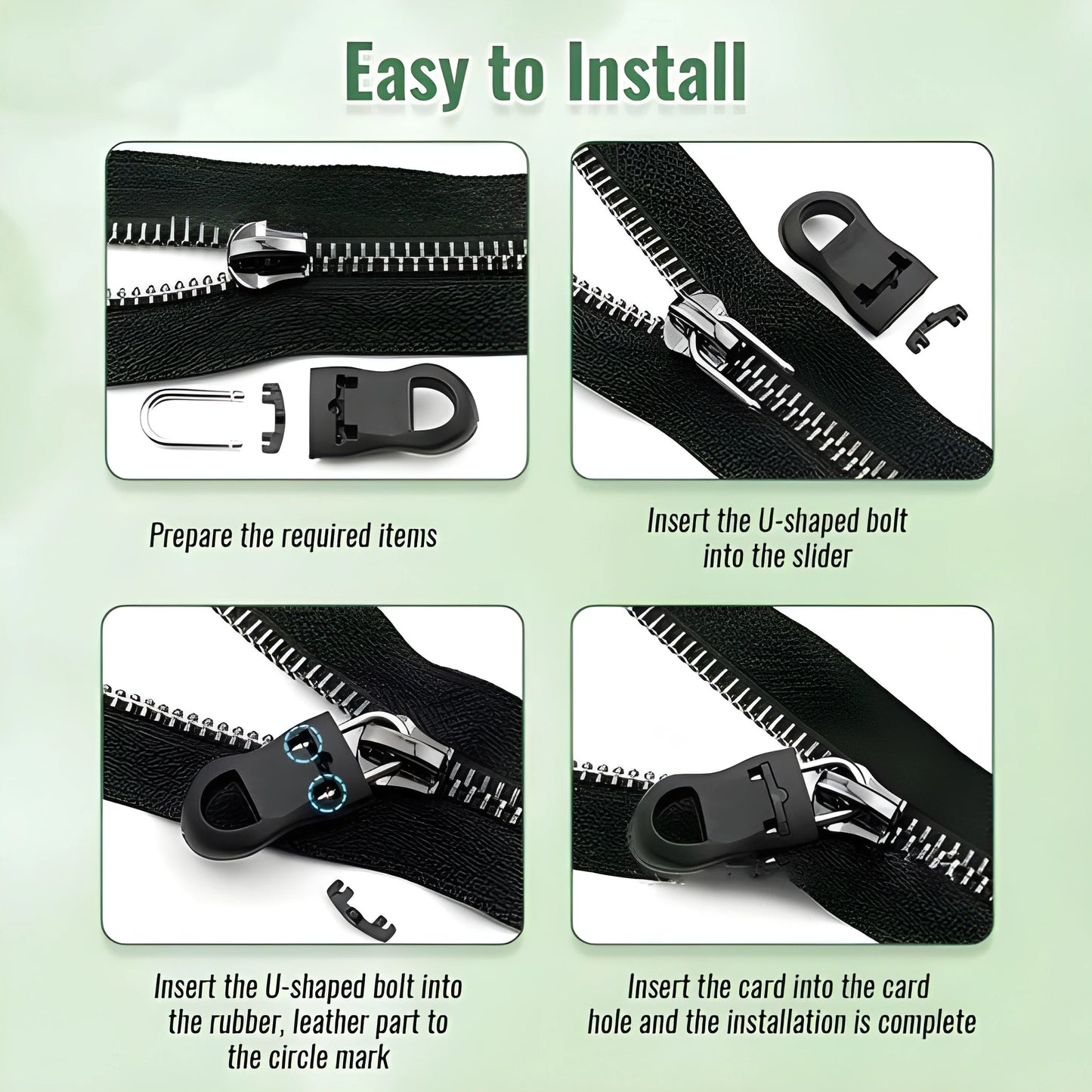 Universal Zipper Repair Tabs