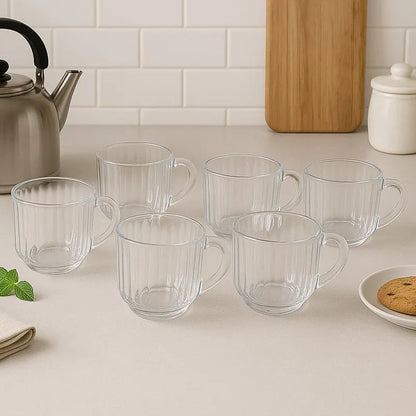 Transparent Plastic Cups (Set Of 6 Pc)