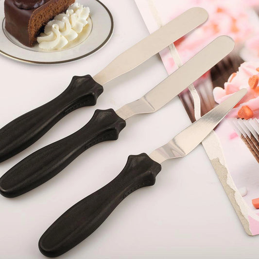Stainless Steel Cake Spatula Set – 3 Pc