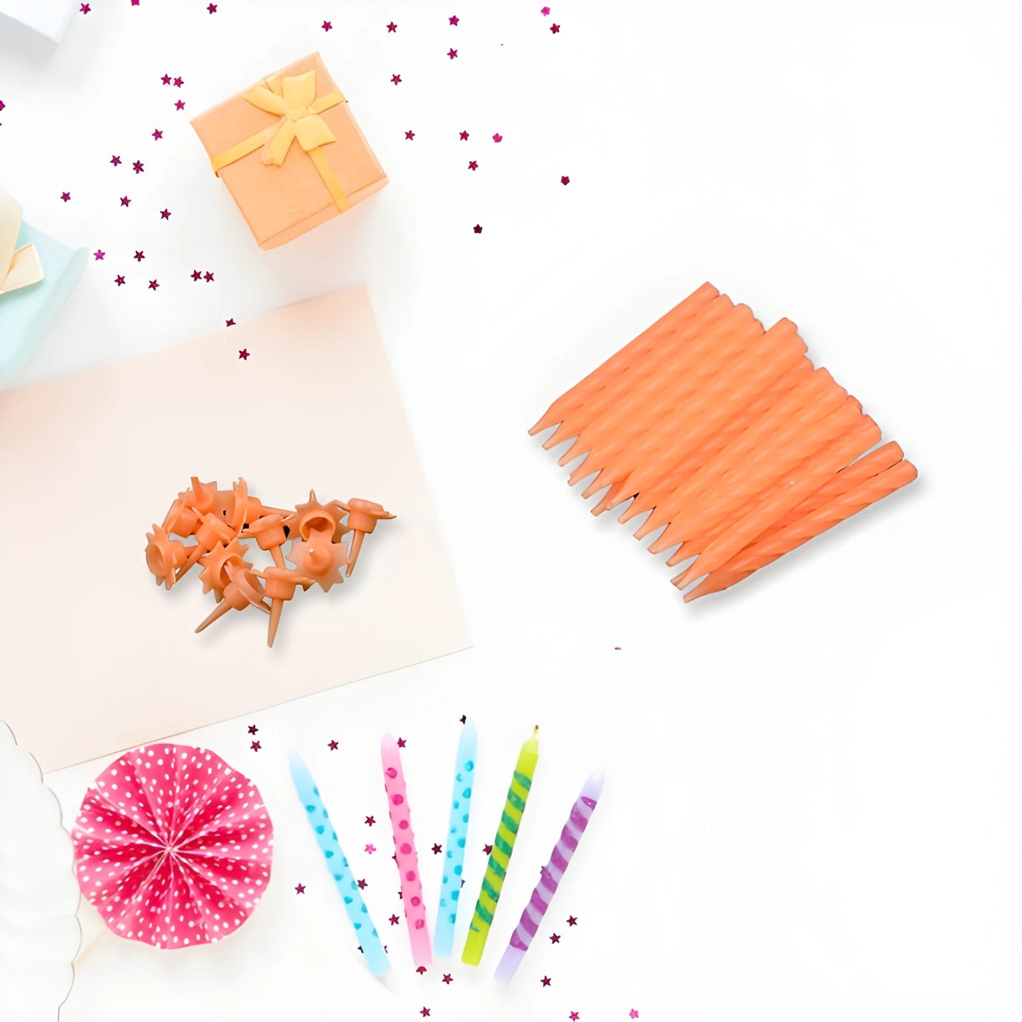 Vibrant Birthday Cake Candles