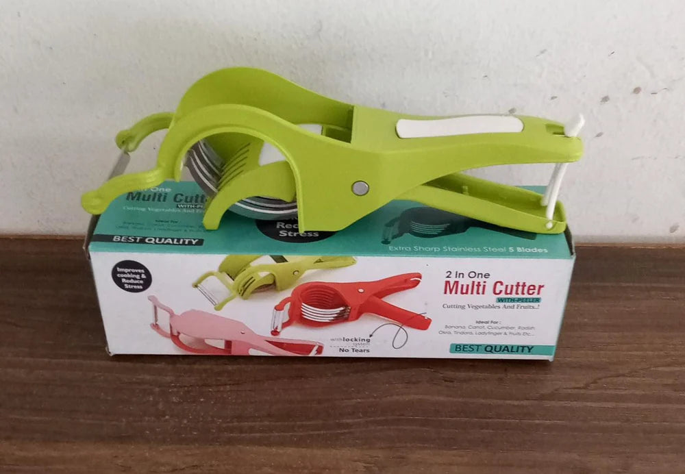 Vegetable Cutter with Peeler – Multicolour