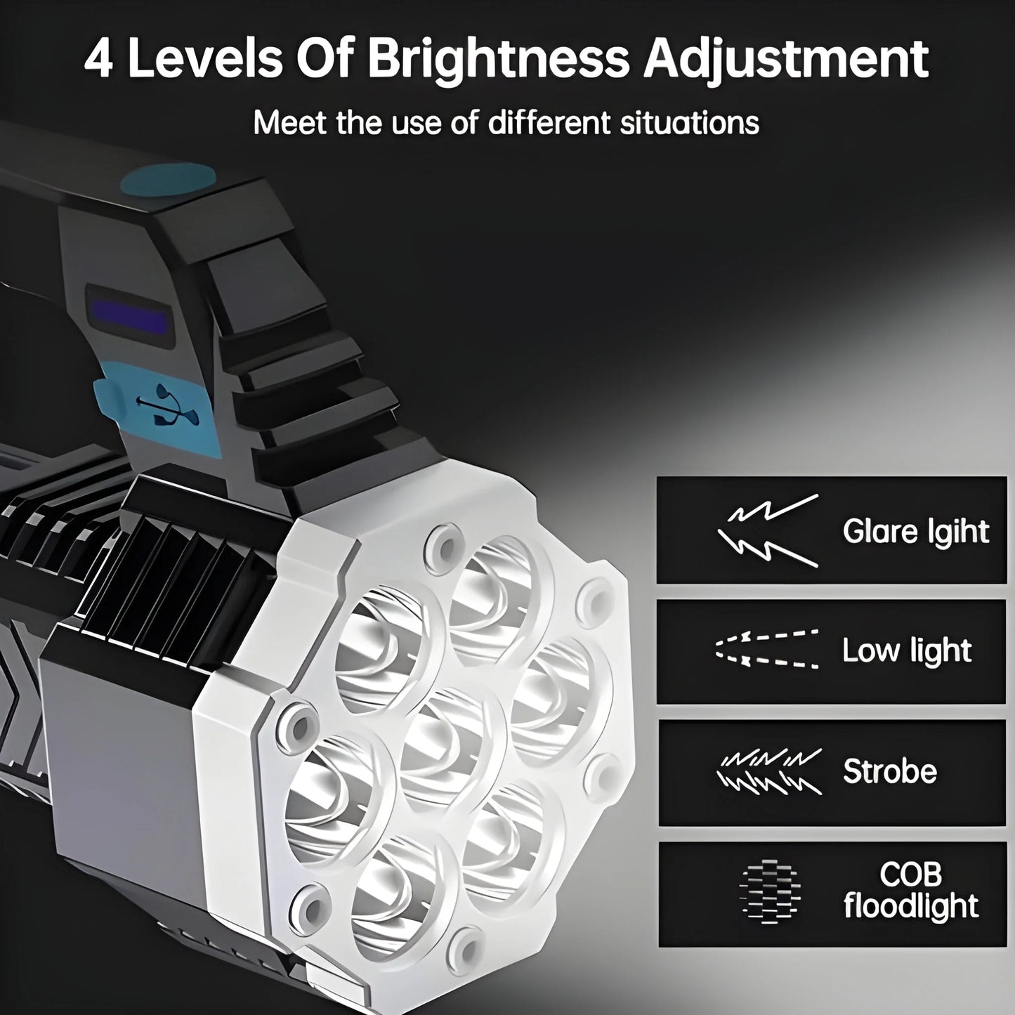 Portable Flashlight Torch Cob