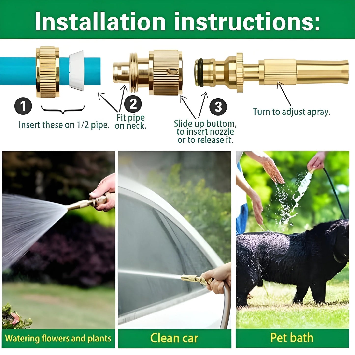 Water Spray Nozzle For Water Pipe