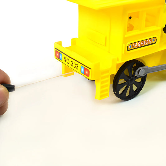 Pull And Go Train With Light Plastic