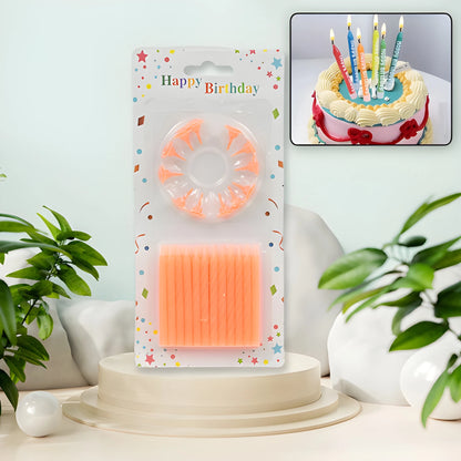Vibrant Birthday Cake Candles