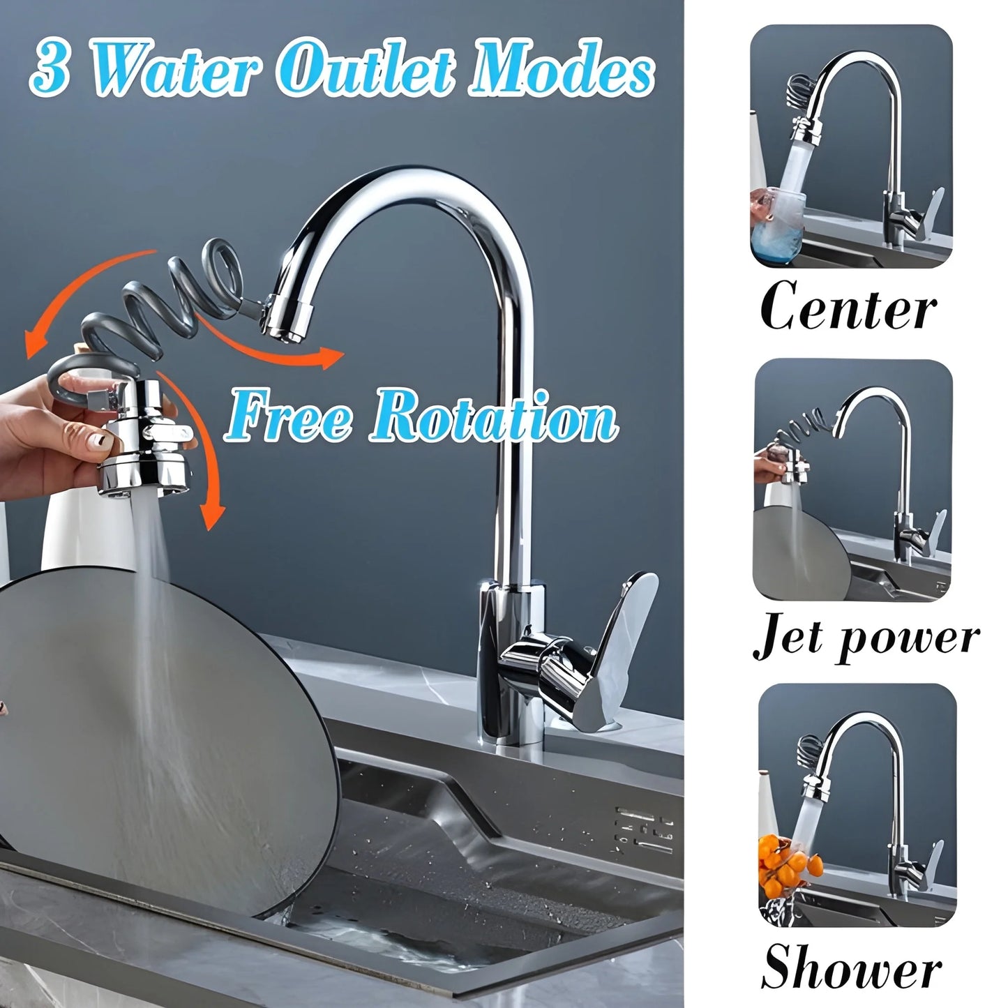 Water Faucet Extender Kitchen Sprayer