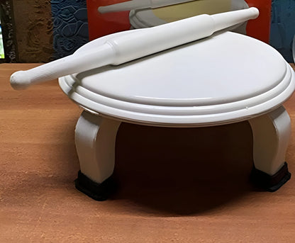 White Plastic Rolling Belan For Chapati Making