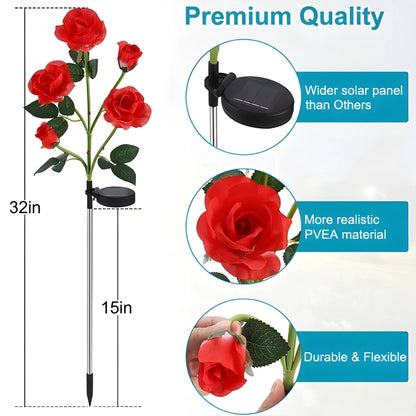 Solar-Powered Rose Garden Lights