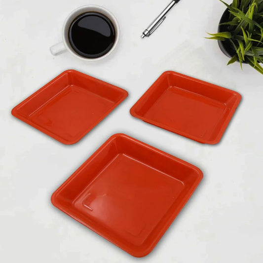 Square Plastic Snack Plates