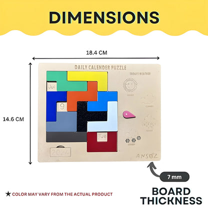 Wooden Daily Calendar Puzzle