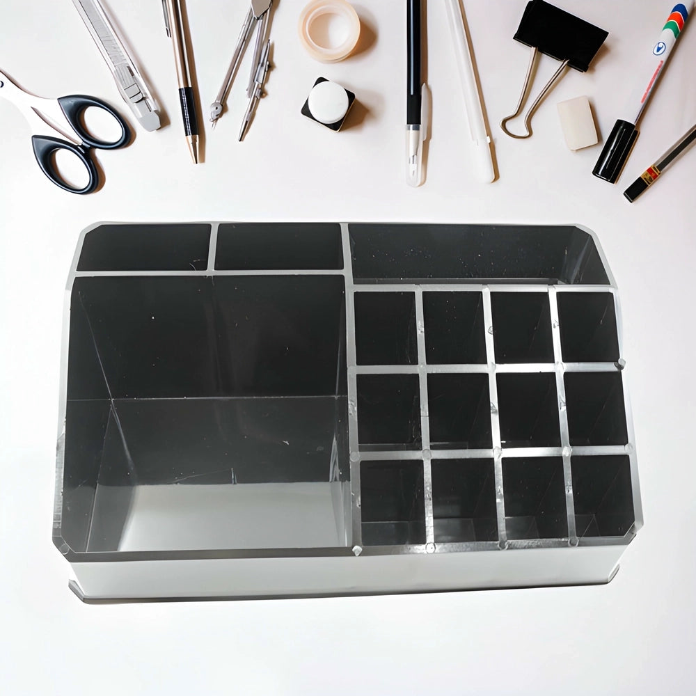 16-Compartment Makeup Organizer Box