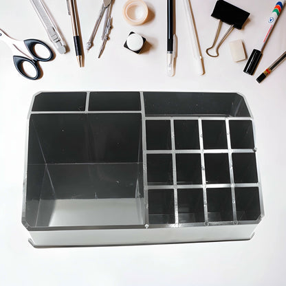 16-Compartment Makeup Organizer Box