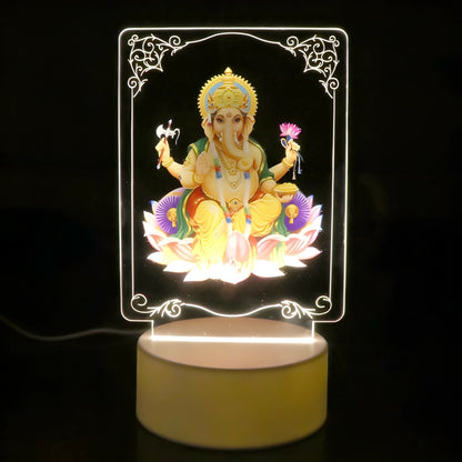 3D Lord Ganesh LED Lamp