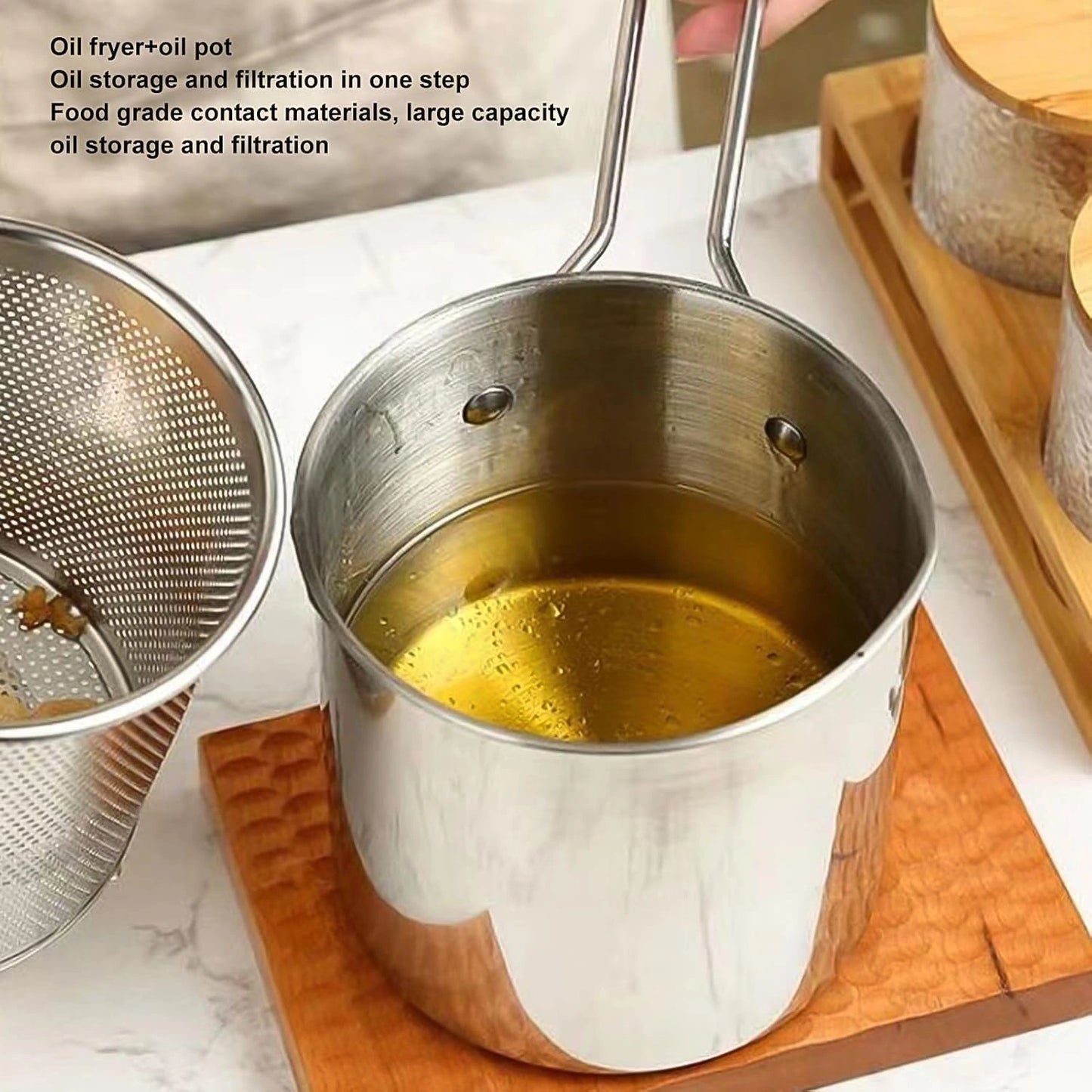 Stainless Steel Frying Pot (2 Pc)