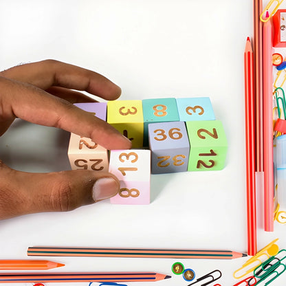 Wooden Math Flash Card Game