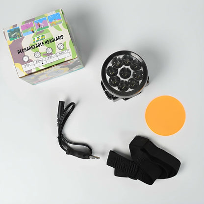 Rechargeable 9-LED Headlamp